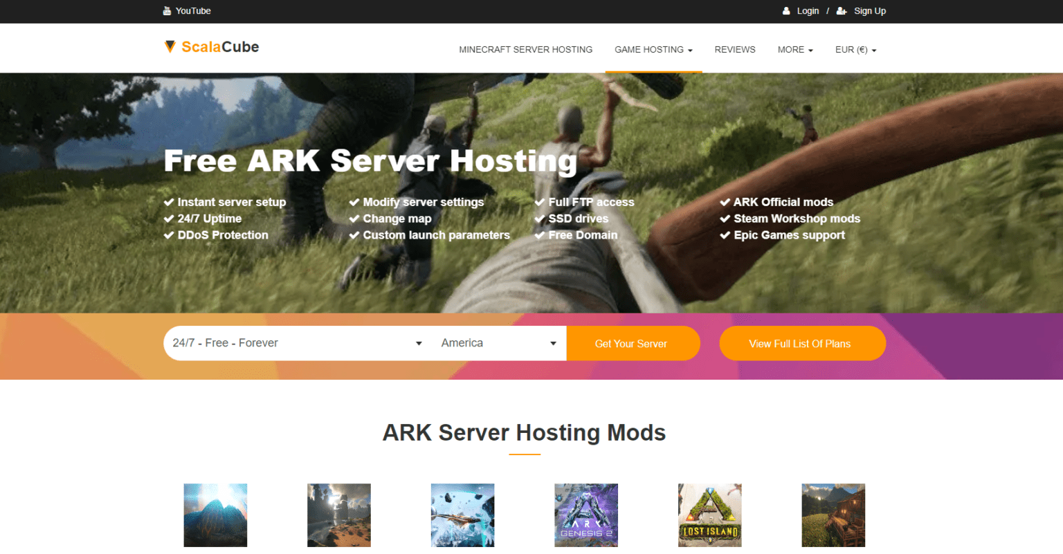 Free ark server hosting scalacube topserver network
