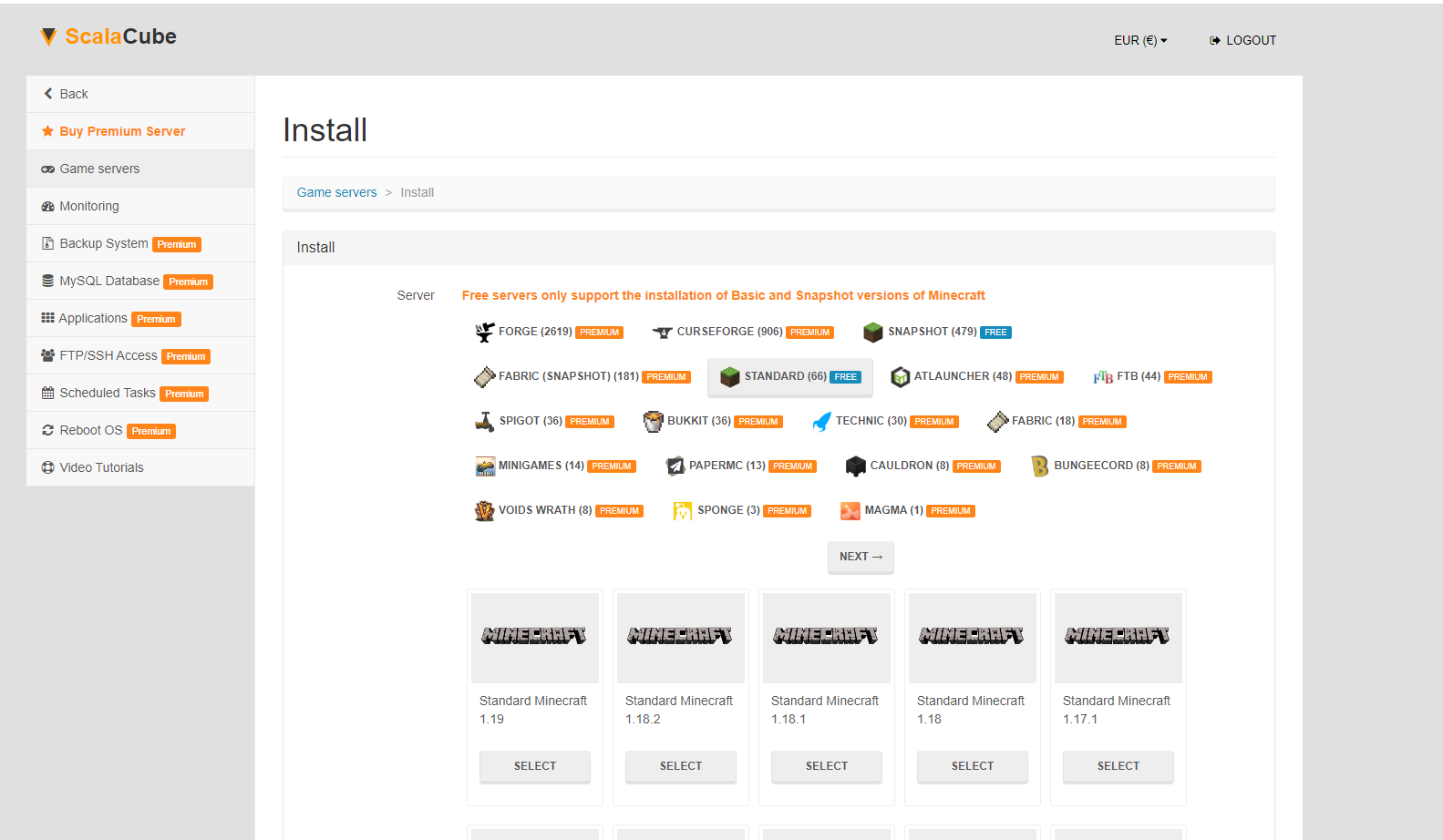 Minecraft Hub 1.12.2 Server Hosting - ScalaCube